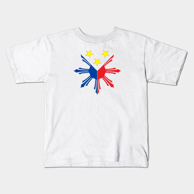 Philippines Sun and Stars Kids T-Shirt by Estudio3e